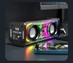V8 Bluetooth Speaker Transparent Sound Box Colorful Lights Dual Speaker High Power Subwoofer - Image 4